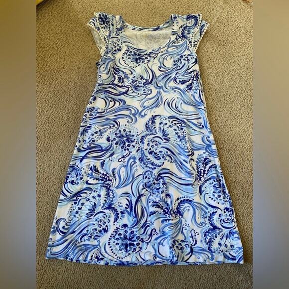Lilly Pulitzer Bridgitte Cotton Shift Dress Resort White Don't Be Jelly XXS - Picture 9 of 16